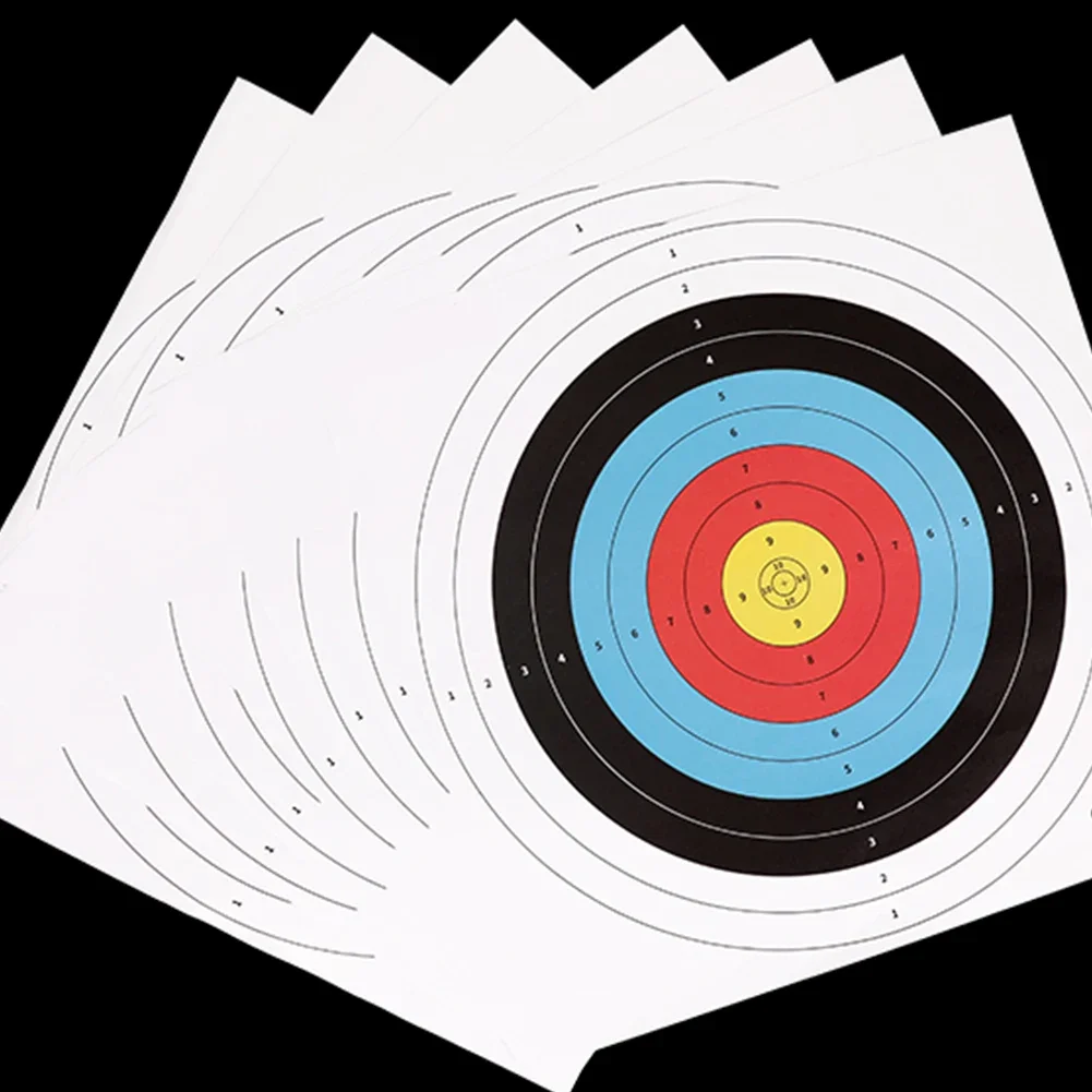 Archery Target Face - 양궁 사격 액세서리 10개입 전문가용 표적지
