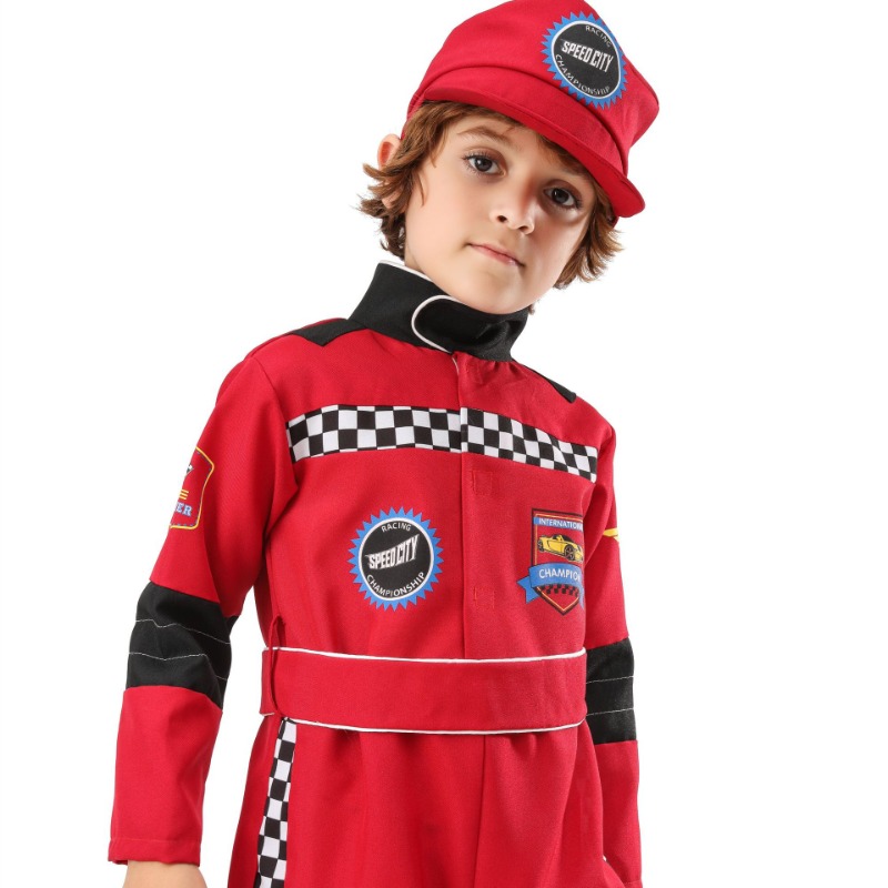 Sports Equipment For Boys - 소년 레드 레이서 코스프레 의상 할로윈