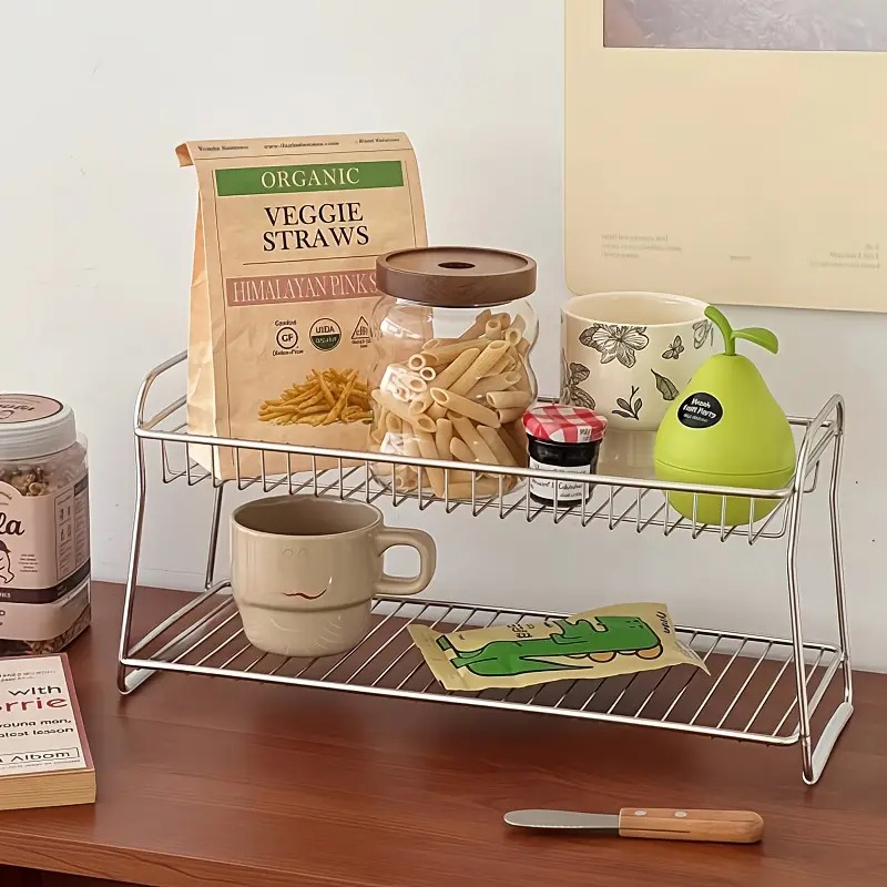 2단 카운터탑 수납 선반 - 주방, 욕실, 사무실, 화 - Sports Equipment Storage Rack 리뷰 및 가격