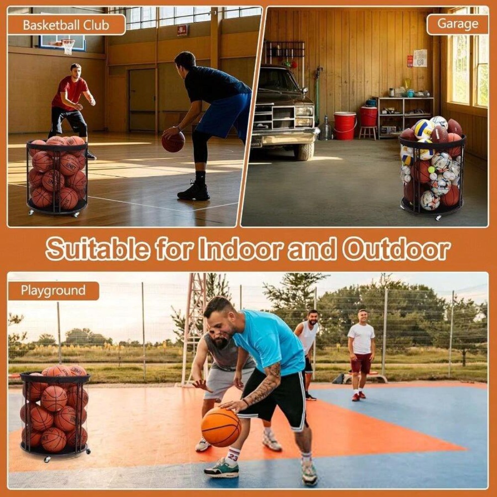 헤비 듀티 볼 보관함 카트 (축구, 농구, 배구, 풋볼 - Sports Equipment Storage Rack 리뷰 및 가격