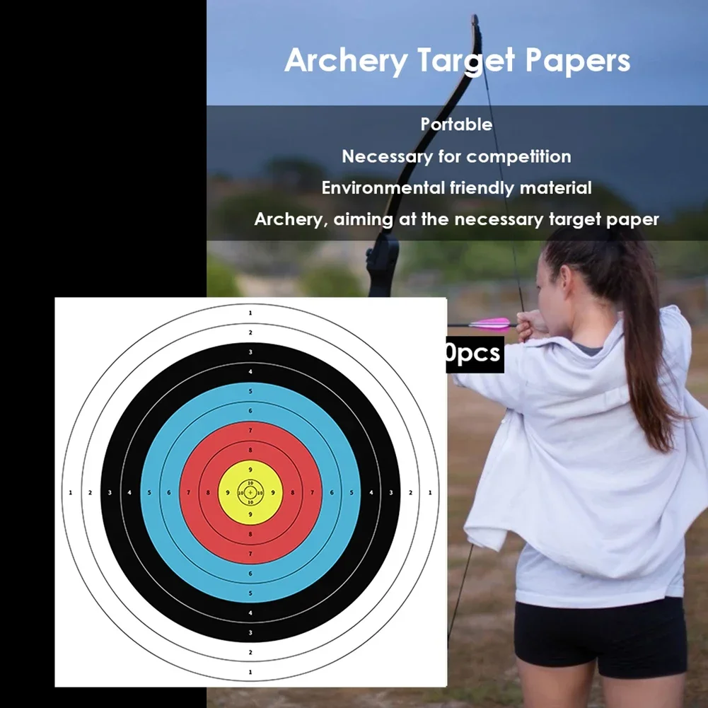 10개/세트 전문 양궁 표적 종이 표적판 활 화살 게이 - Archery Target Face 리뷰 및 가격